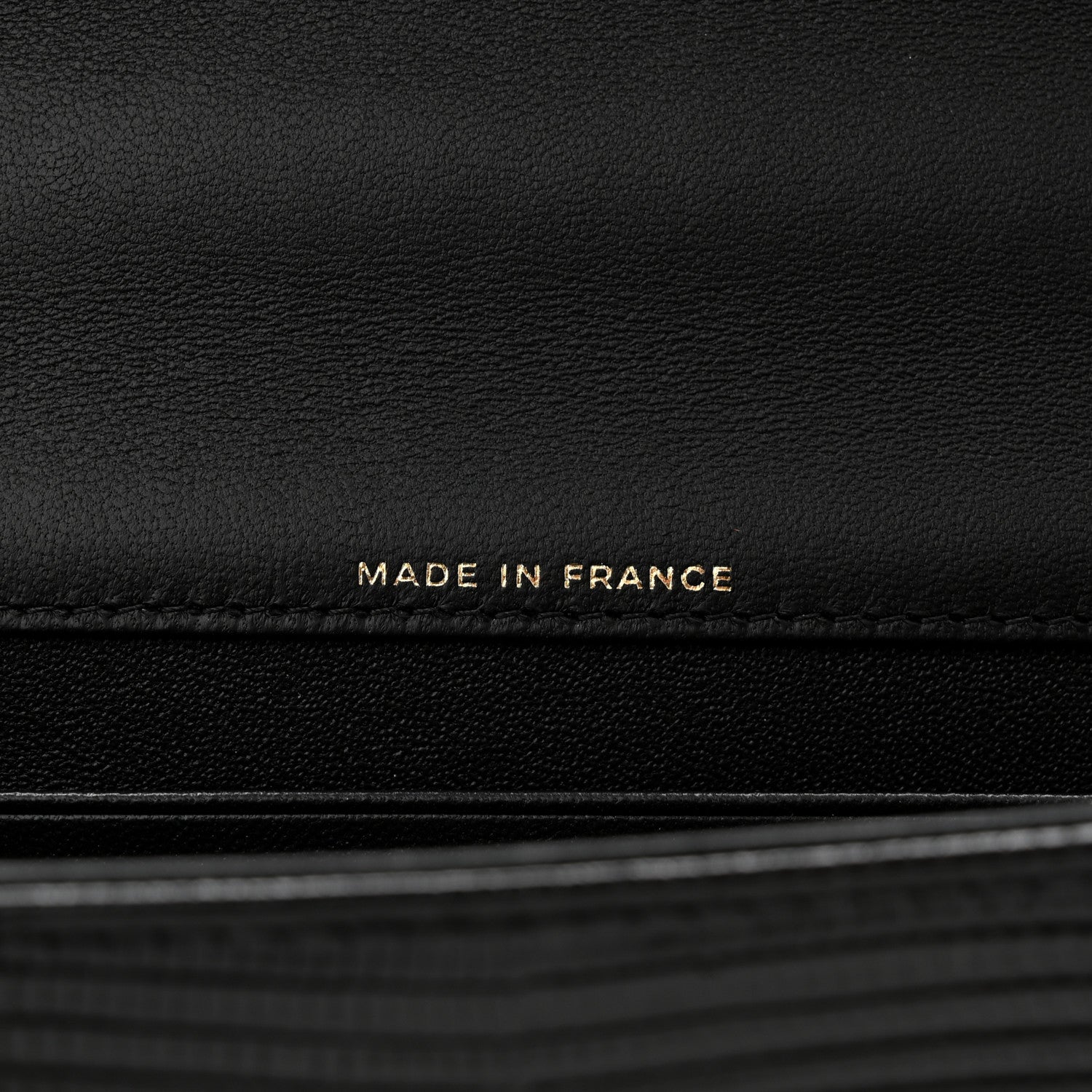 Chanel Calfskin Lizard Embossed Top Handle Clutch With Chain Black 7 of 12