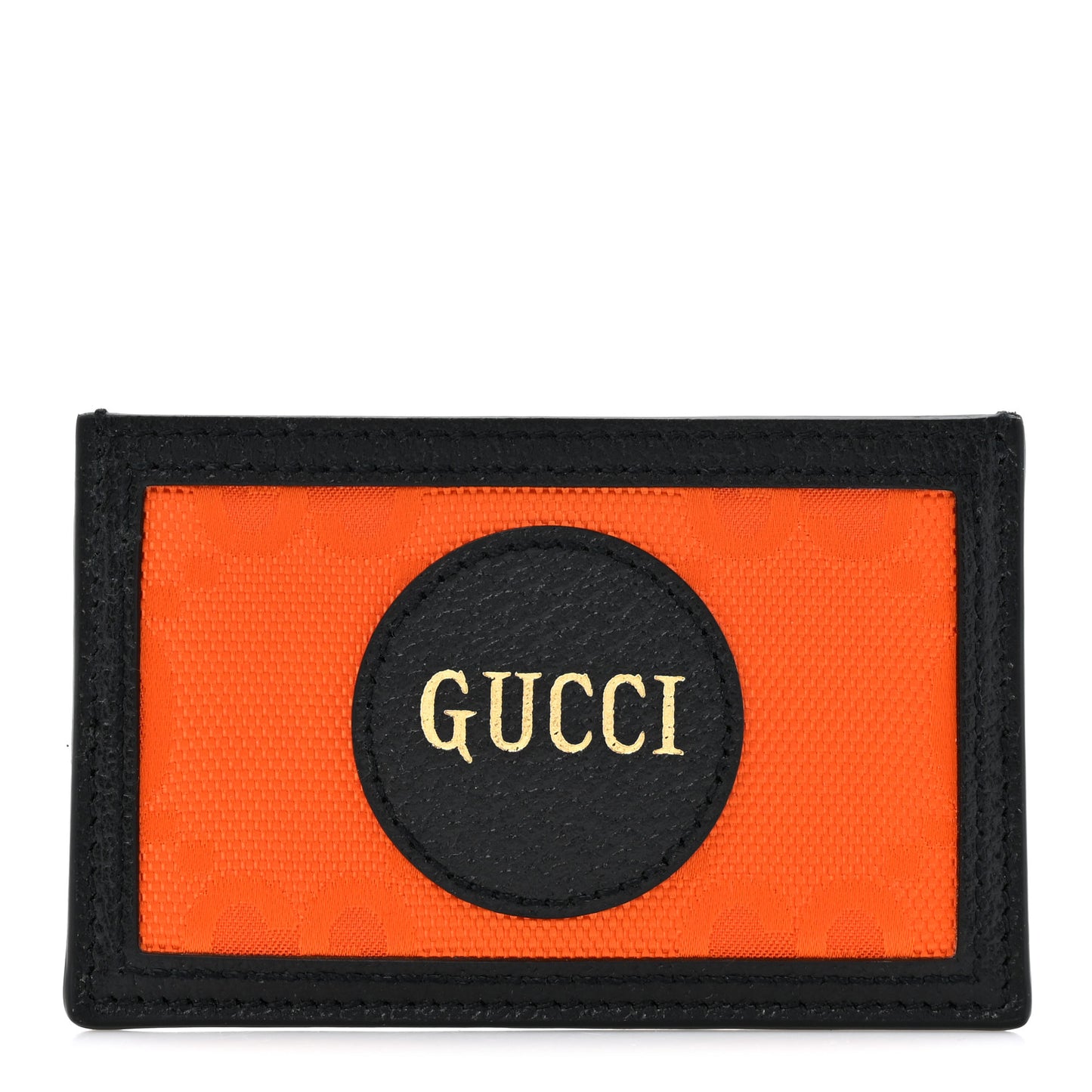Econyl Nylon Monogram Off The Grid Card Case Carrot Orange Black