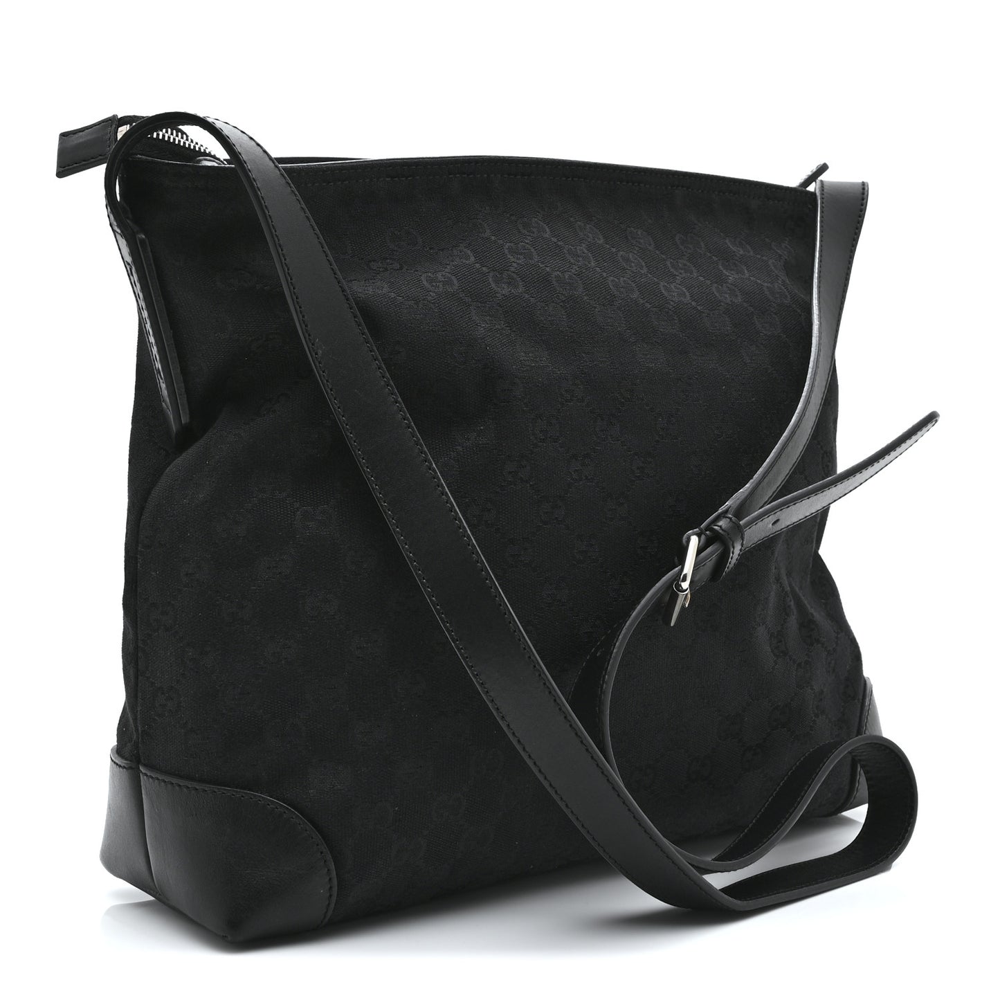 Monogram Canvas Messenger Bag Black