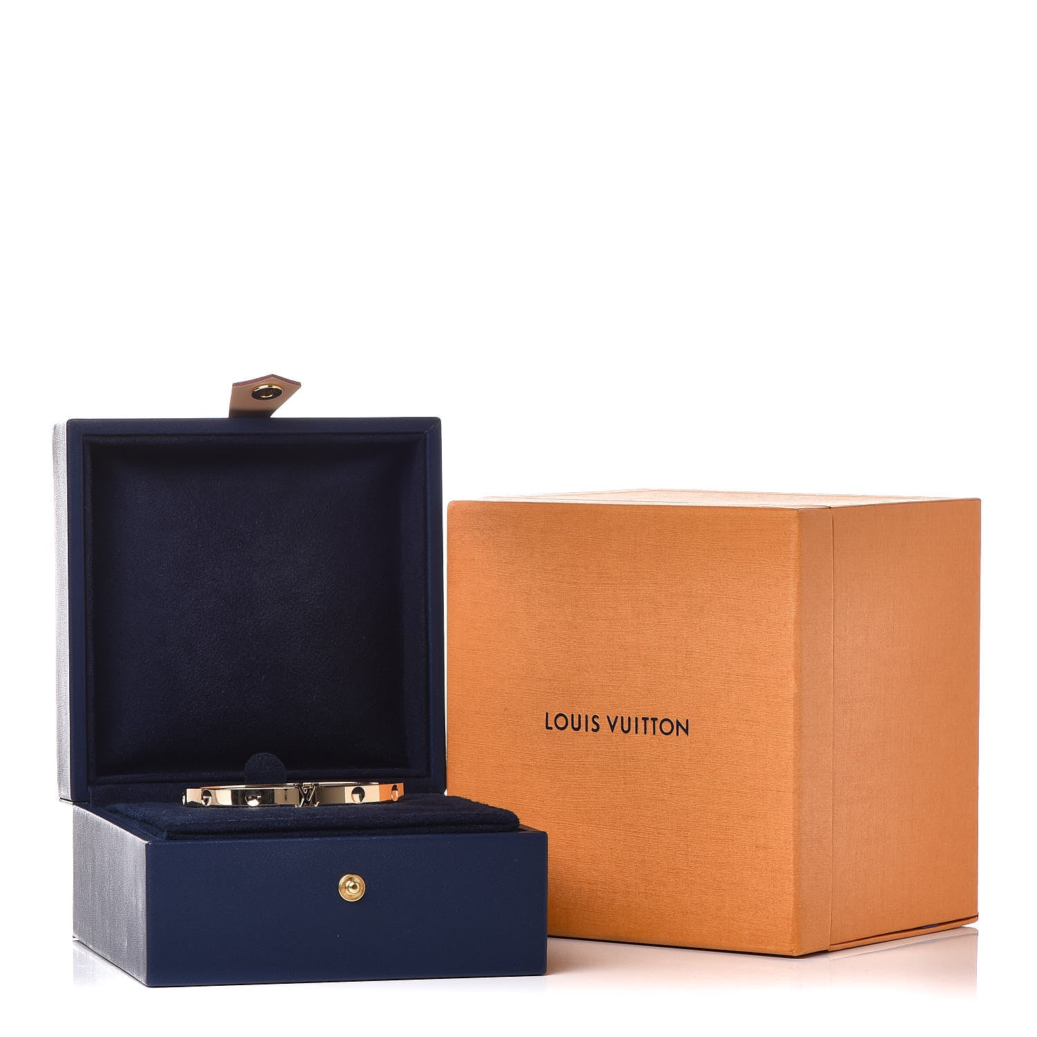 Louis Vuitton 18K Yellow Gold Empreinte Bangle Bracelet 17 6 of 6