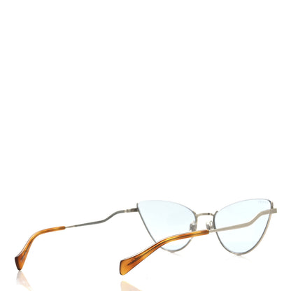 Gucci Metal Cat Eye Sunglasses GG1006S Silver Light Blue 4 of 7