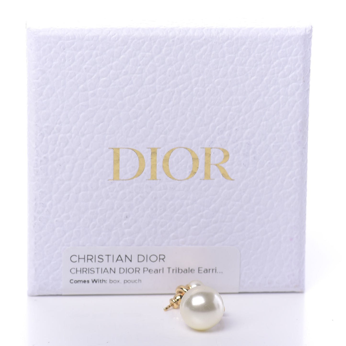 Pearl Enamel Dioramour Earring Gold Red