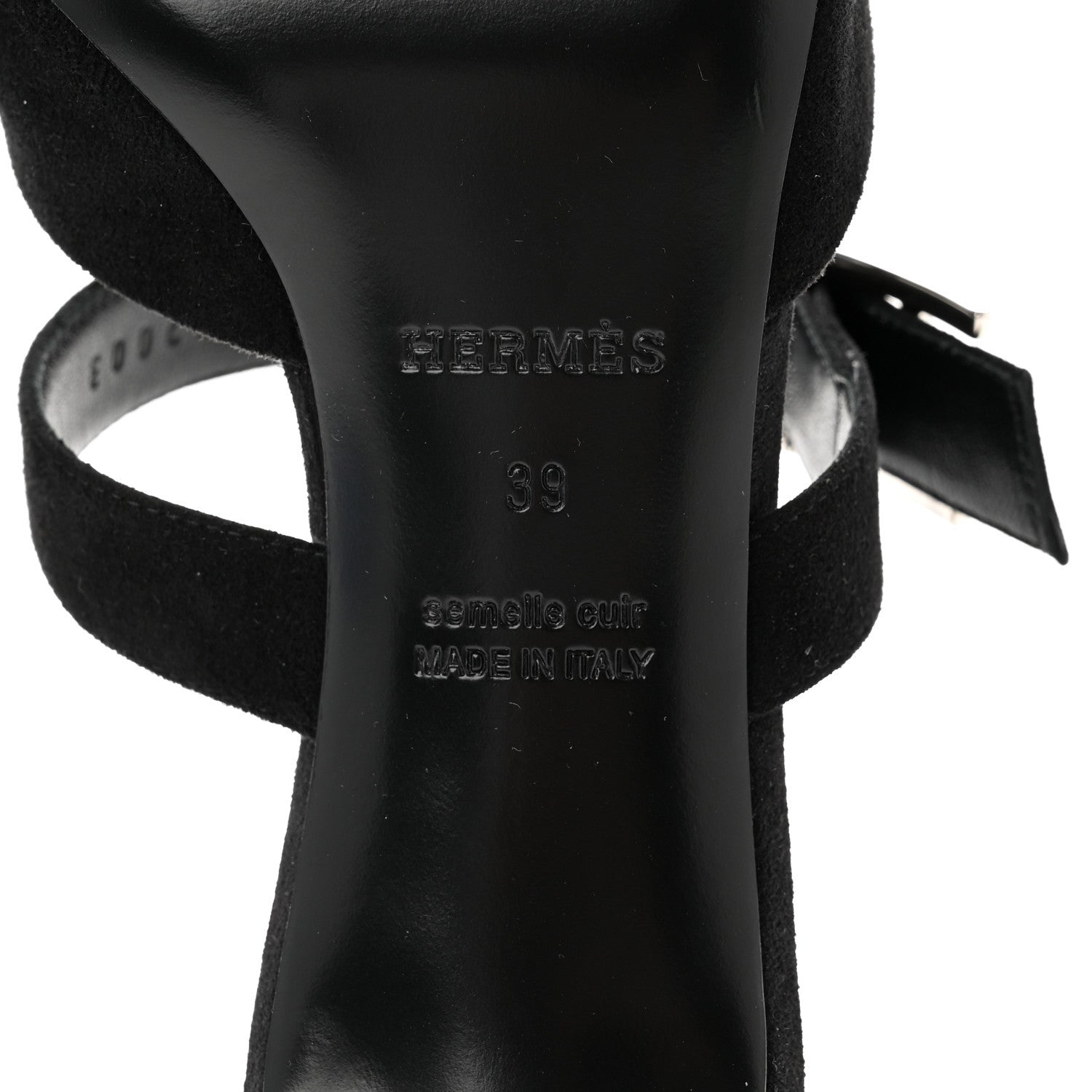 Hermes Suede Goatskin Blink Mules 39 Black 7 of 7
