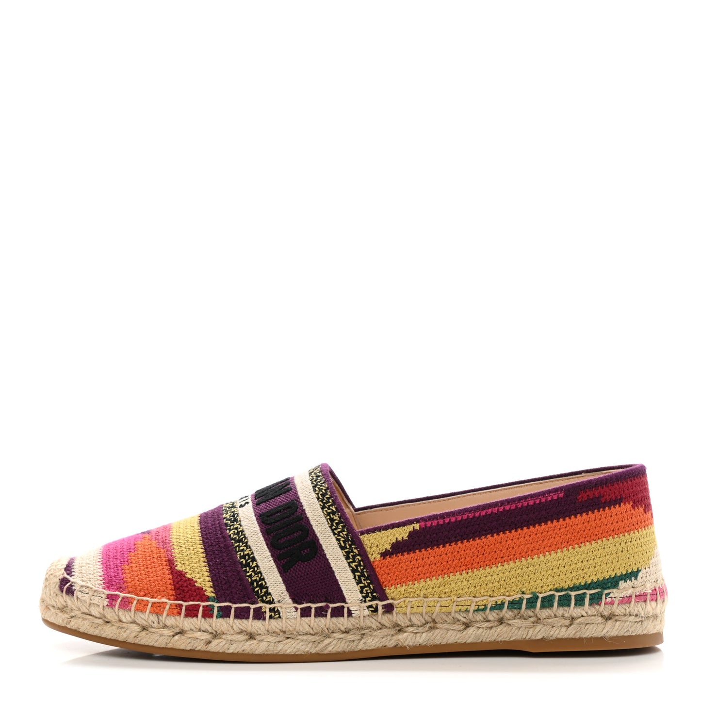 Cotton Embroidered Patchwork Granville Espadrille 41 Multicolor