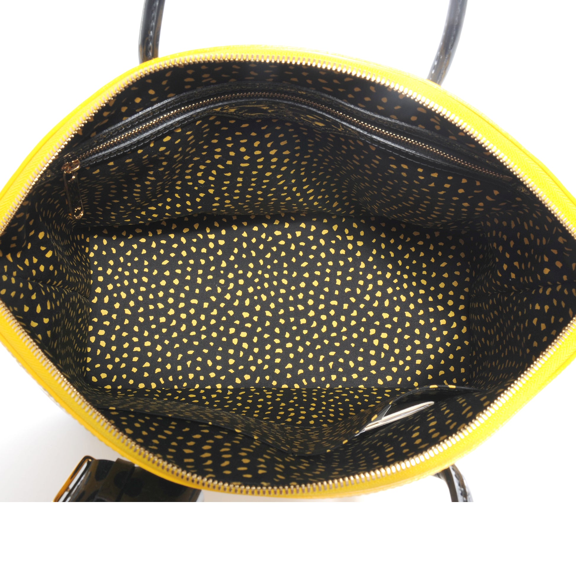 Louis Vuitton Vernis Kusama Infinity Dots Lockit MM Yellow 5 of 7