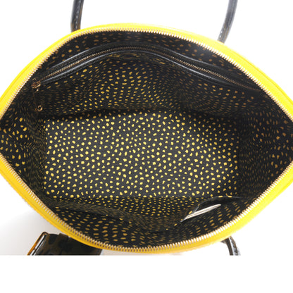 Louis Vuitton Vernis Kusama Infinity Dots Lockit MM Yellow 5 of 7