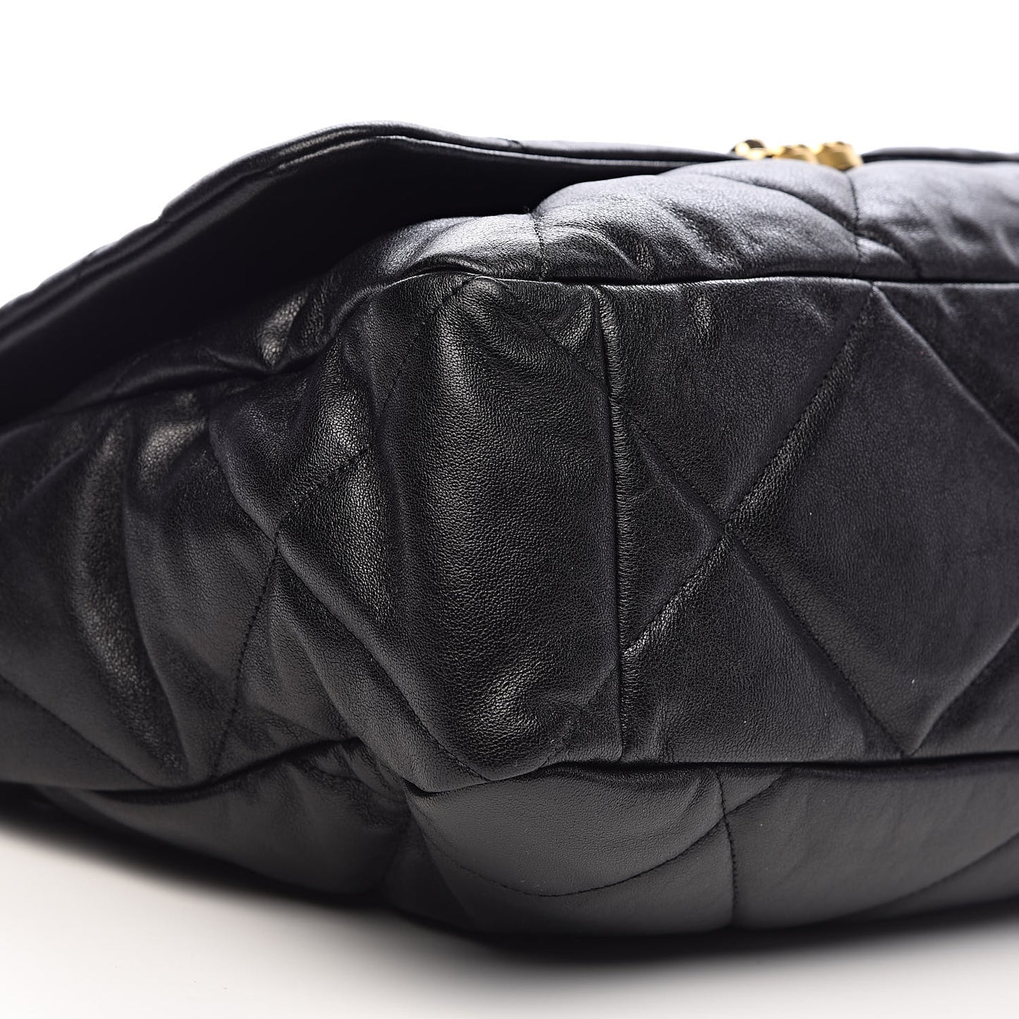 Lambskin Quilted Maxi 19 Flap Black
