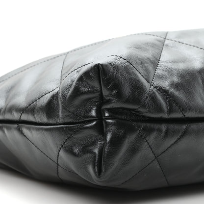 Chanel Shiny Calfskin Quilted Small Chanel 22 Black 10 of 11