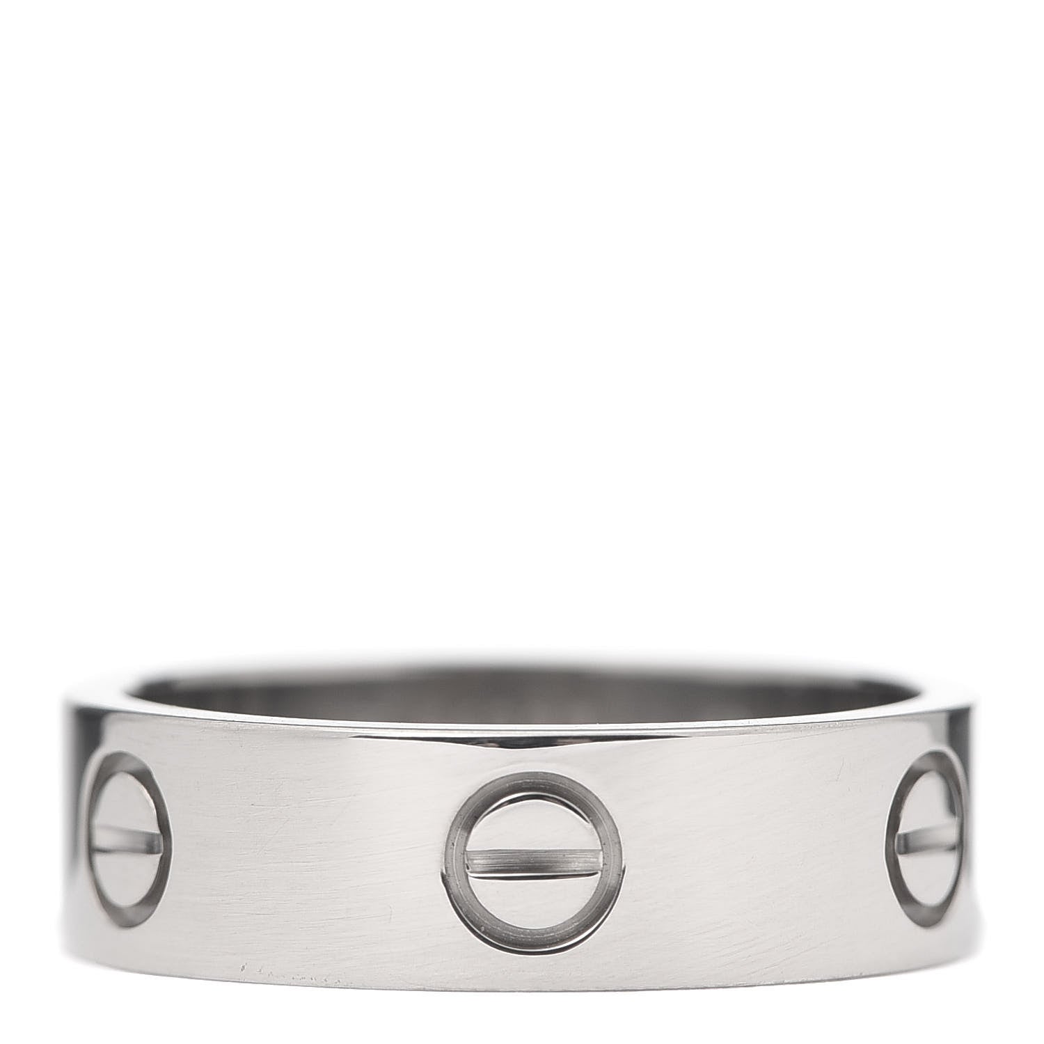Cartier 18K White Gold 5.5mm LOVE Ring 59 8.75 1 of 4