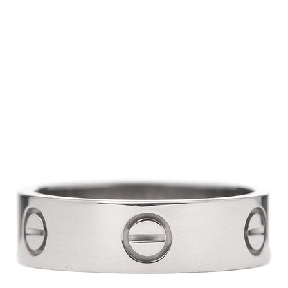 Cartier 18K White Gold 5.5mm LOVE Ring 59 8.75 1 of 4