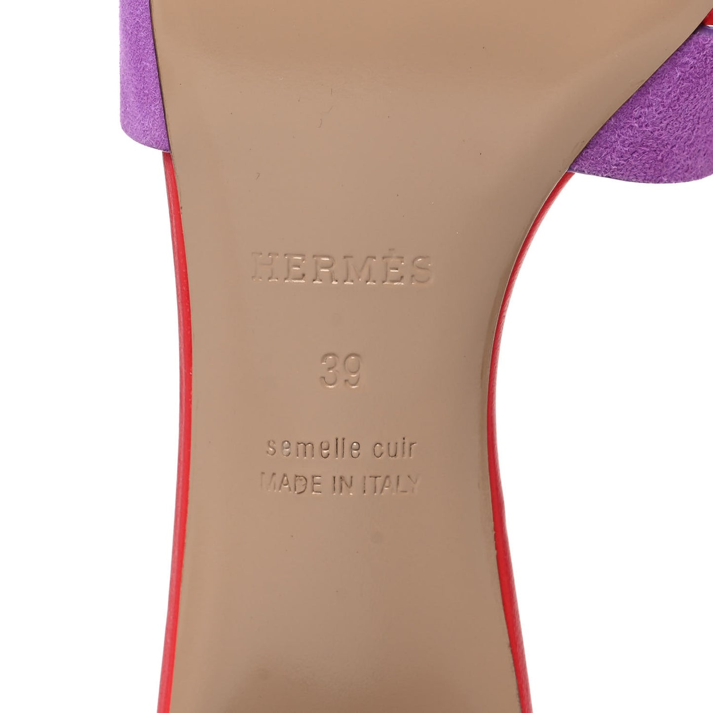 Suede Goatskin Oasis Sandals 39 Violet Parme