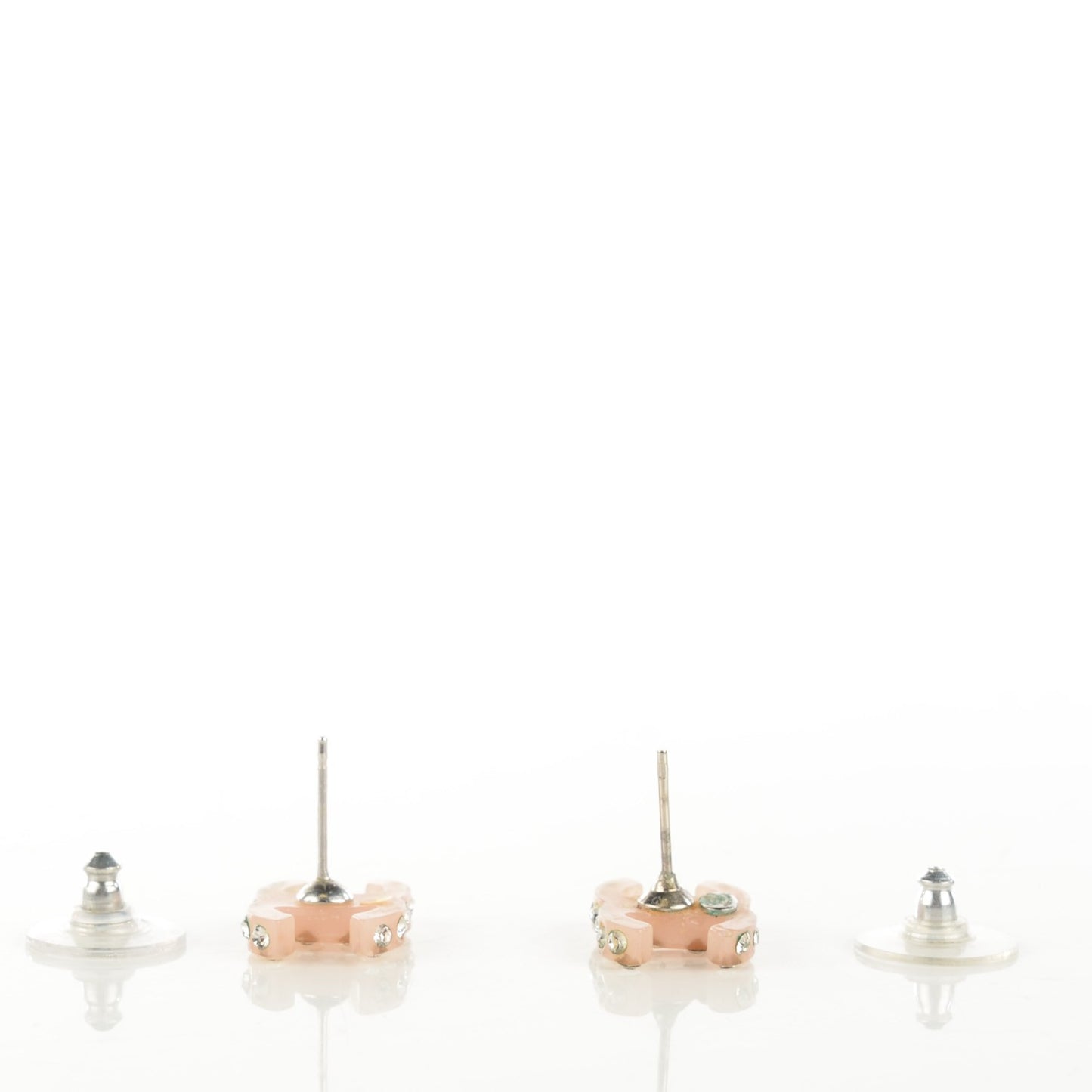Crystal Resin CC Logo Earrings