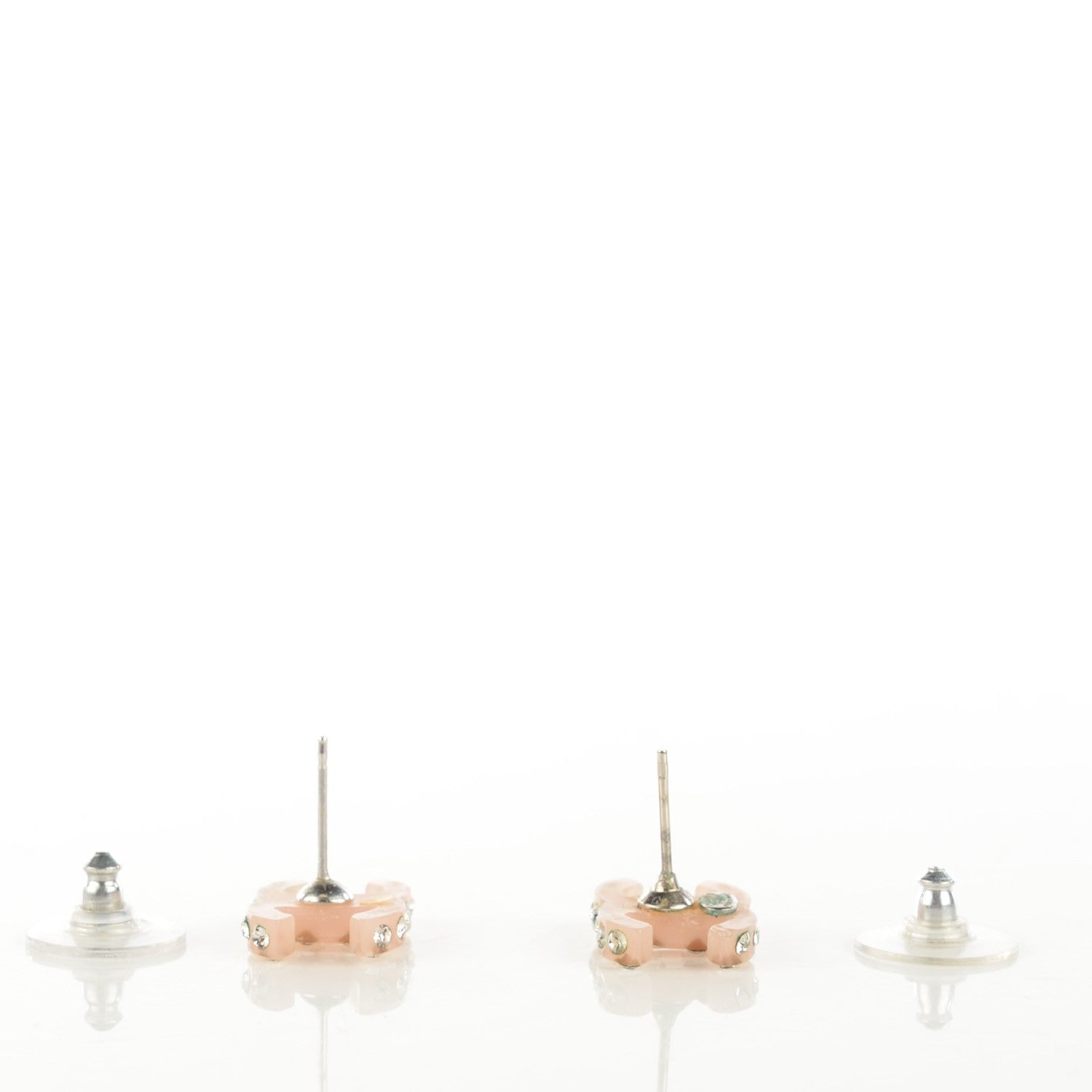 Chanel Crystal Resin CC Logo Earrings 3 of 5