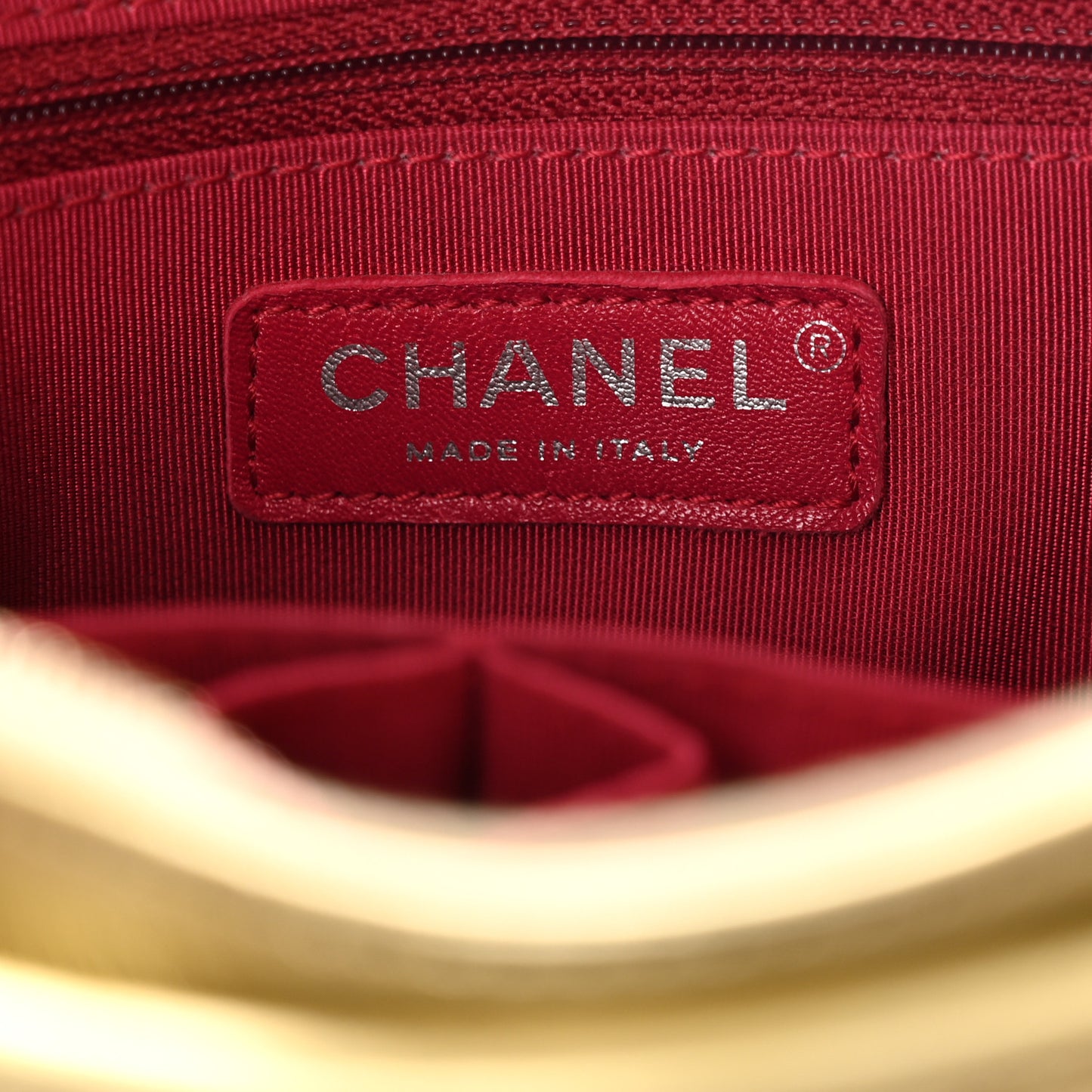Metallic Aged Calfskin Quilted Medium Gabrielle Gold