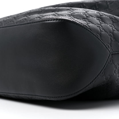 Gucci Guccissima Signature Large Linea A Hobo Black 9 of 10