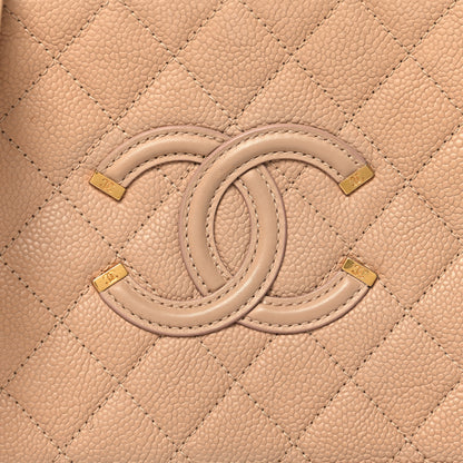 Chanel Caviar Quilted Medium CC Filigree Vanity Case Beige 8 of 12