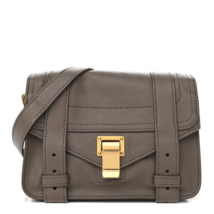 Proenza Schouler Lambskin PS1 Mini Pouch Messenger Smoke 1 of 8