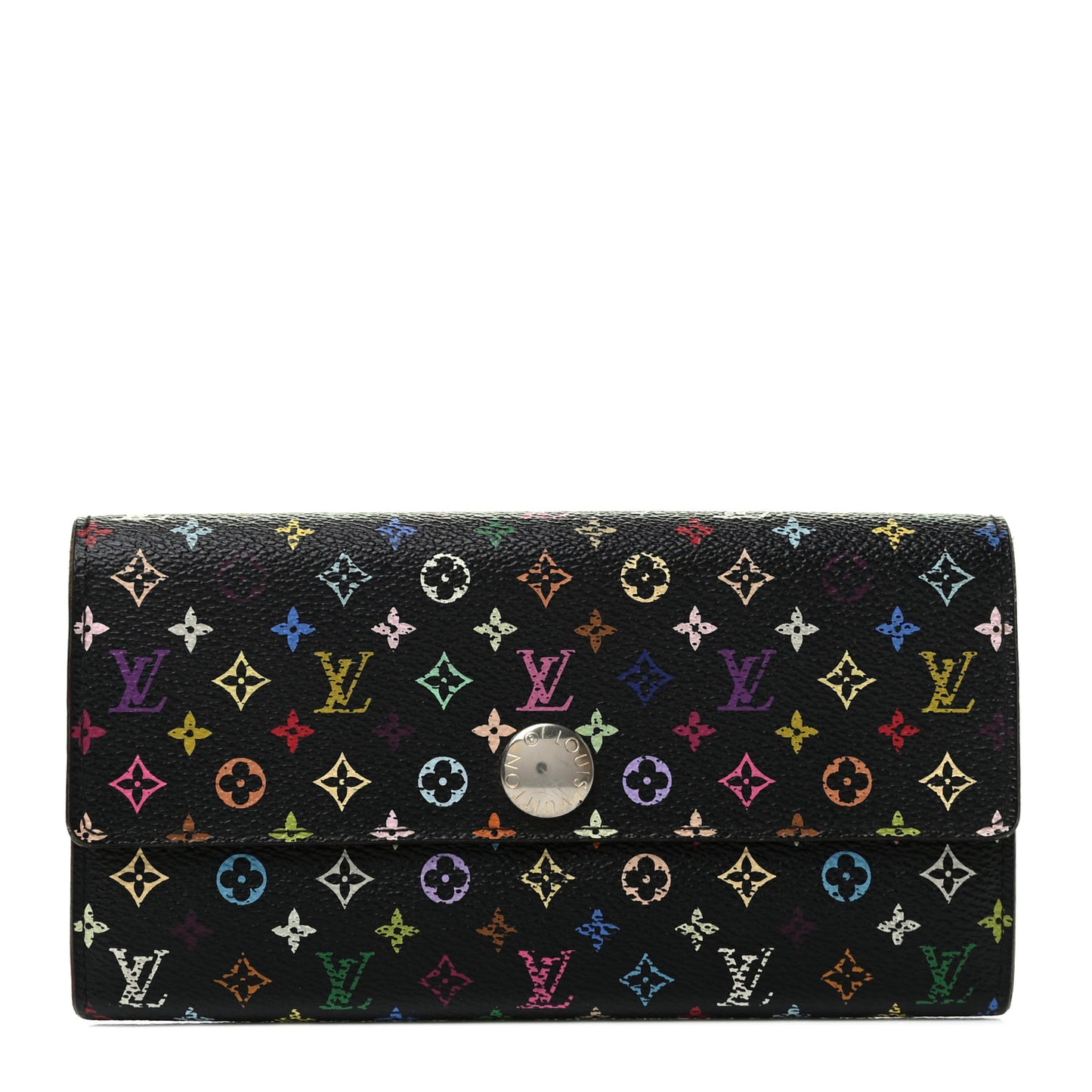 Monogram Multicolor Sarah Wallet Black Pistache