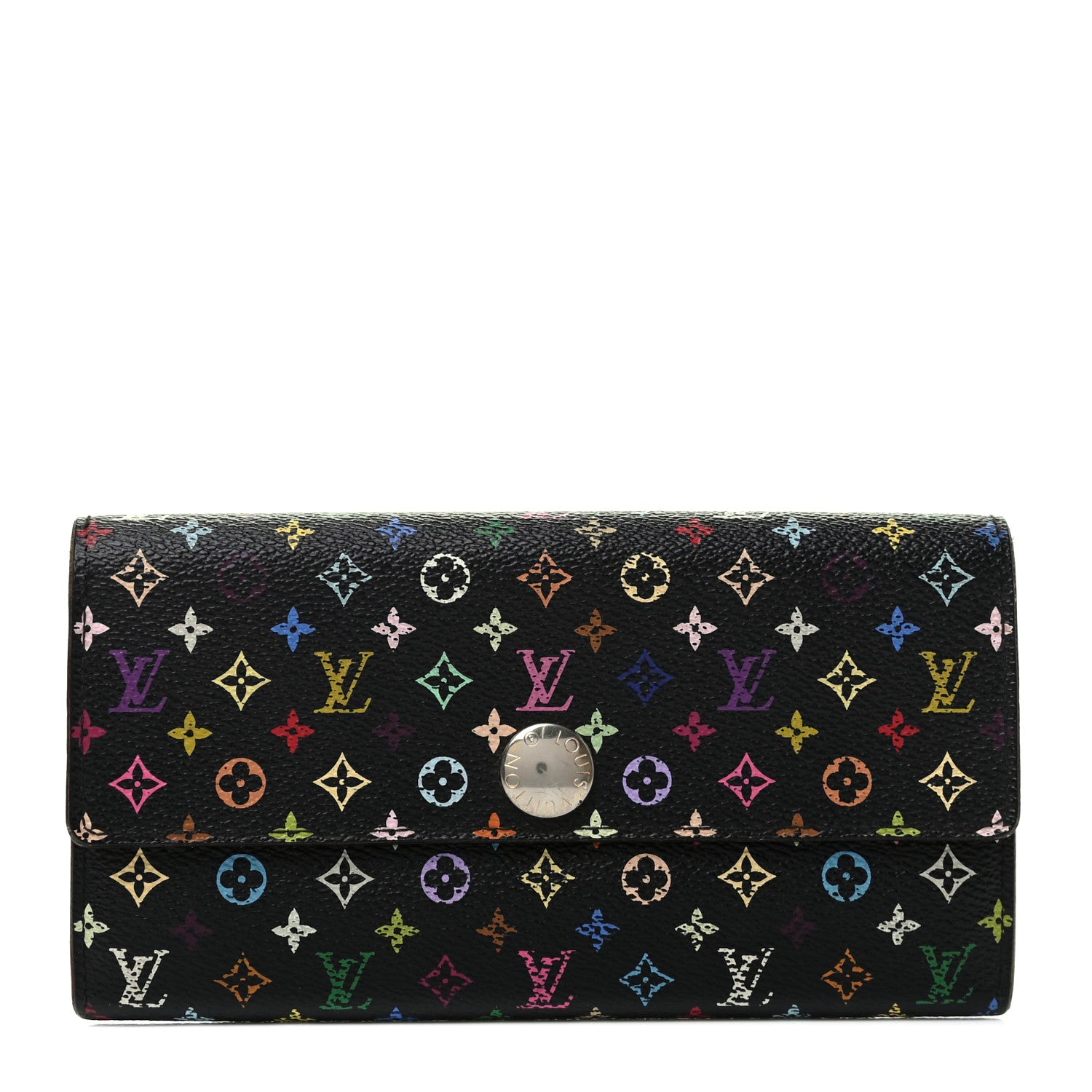 Louis Vuitton Monogram Multicolor Sarah Wallet Black Pistache 1 of 7