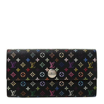 Louis Vuitton Monogram Multicolor Sarah Wallet Black Pistache 1 of 7