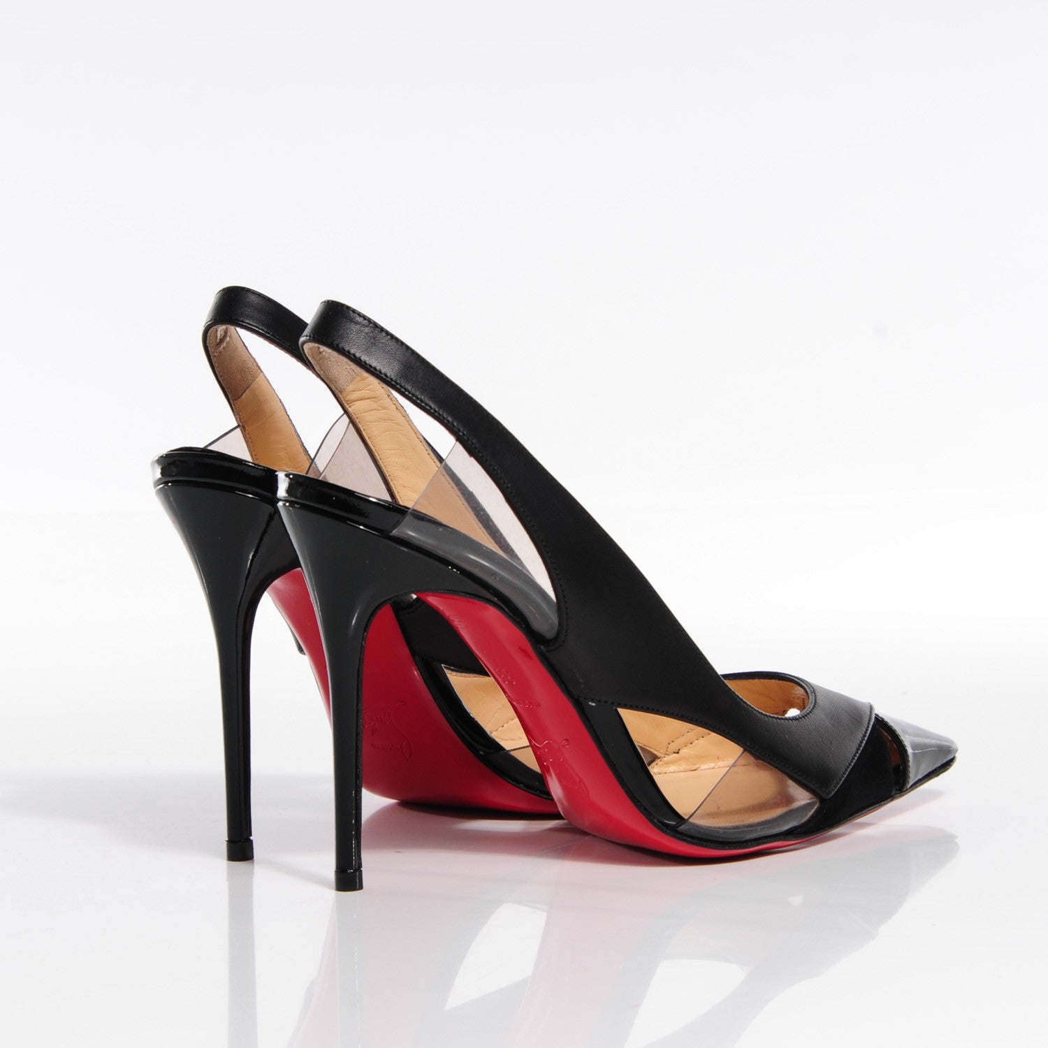Christian Louboutin Patent Suede Calfskin Air Chance 100 Pumps 36 Black 4 of 6