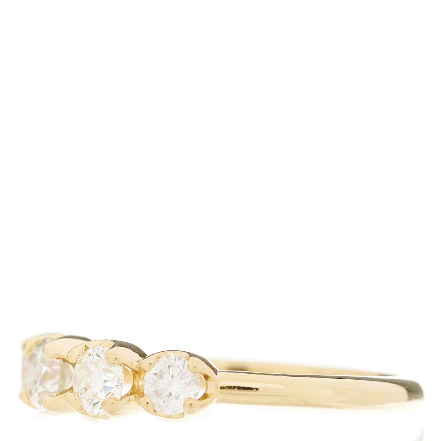 Jennifer Meyer 18K Yellow Gold Diamond Graduated Ring 53 6.5 3 of 6