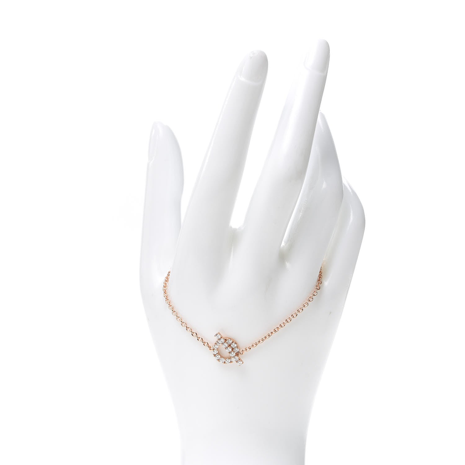 Hermes 18K Rose Gold Diamond Finesse Bracelet ST 2 of 5