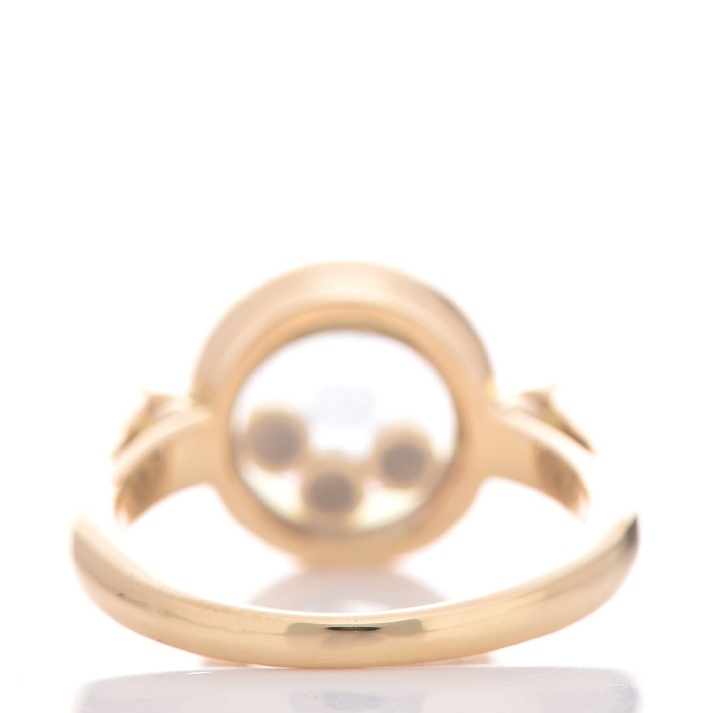 18K Yellow Gold Happy Diamonds Circle Ring 50 5.5