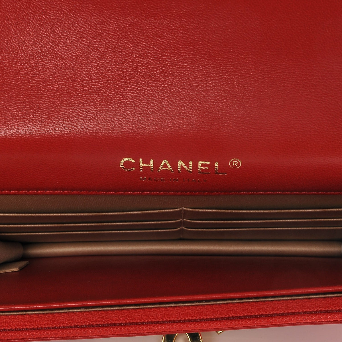 Chanel Lambskin Quilted Golden Class Wallet on Chain WOC Red 5 of 7
