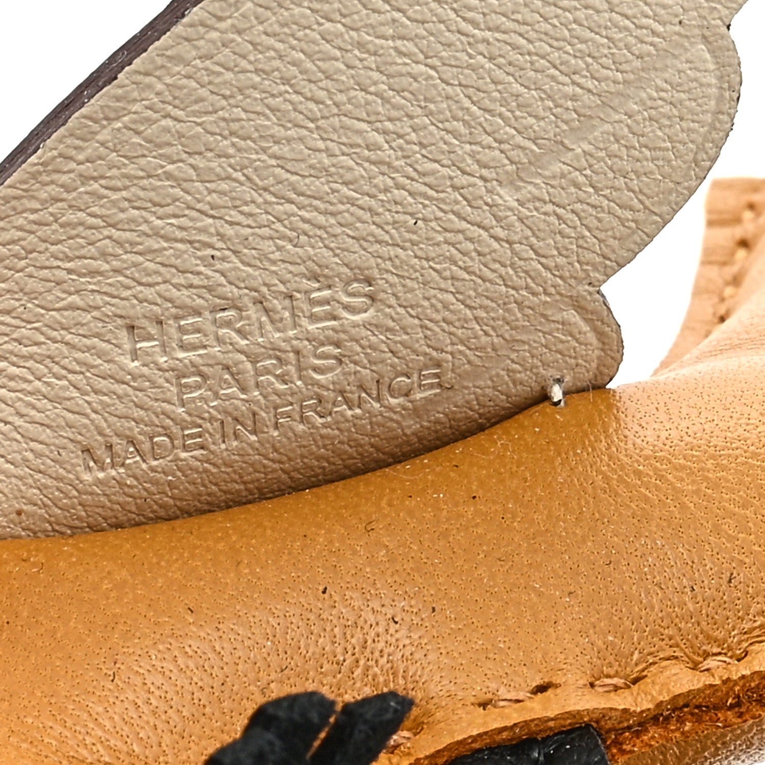 Hermes Milo Lambskin Grigri Rodeo Pegase Horse Bag Charm PM Sesame Black Nata 3 of 3