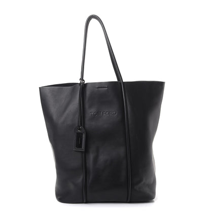 Tom Ford Smooth Calfskin Tubo Vertical Tote Black 1 of 8