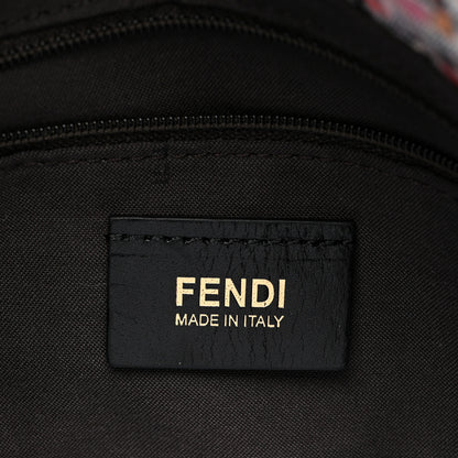 Fendi ENDI Zucchino Vitello Floral Studded Forever Mama Baguette Rosa Papaya Rosa Confetto 6 of 8