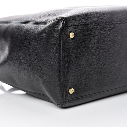 Chanel Calfskin Cerf Executive Shopper Tote Black 7 of 12