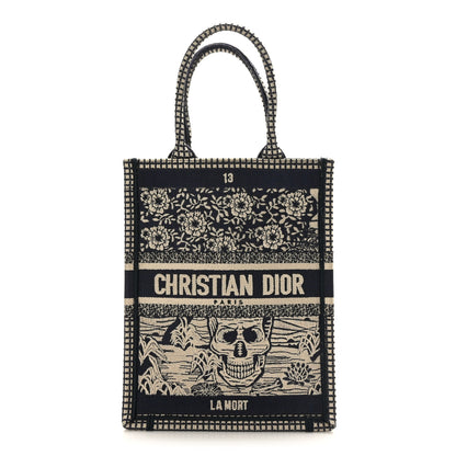 Christian Dior Embroidered La Mort Tarot Vertical Book Tote Blue 1 of 9
