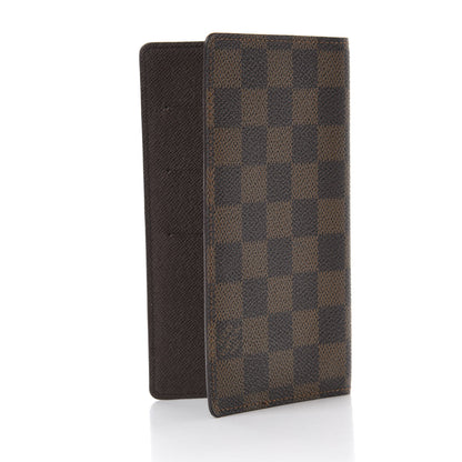 Louis Vuitton Damier Ebene Checkbook Cover Wallet 3 of 7