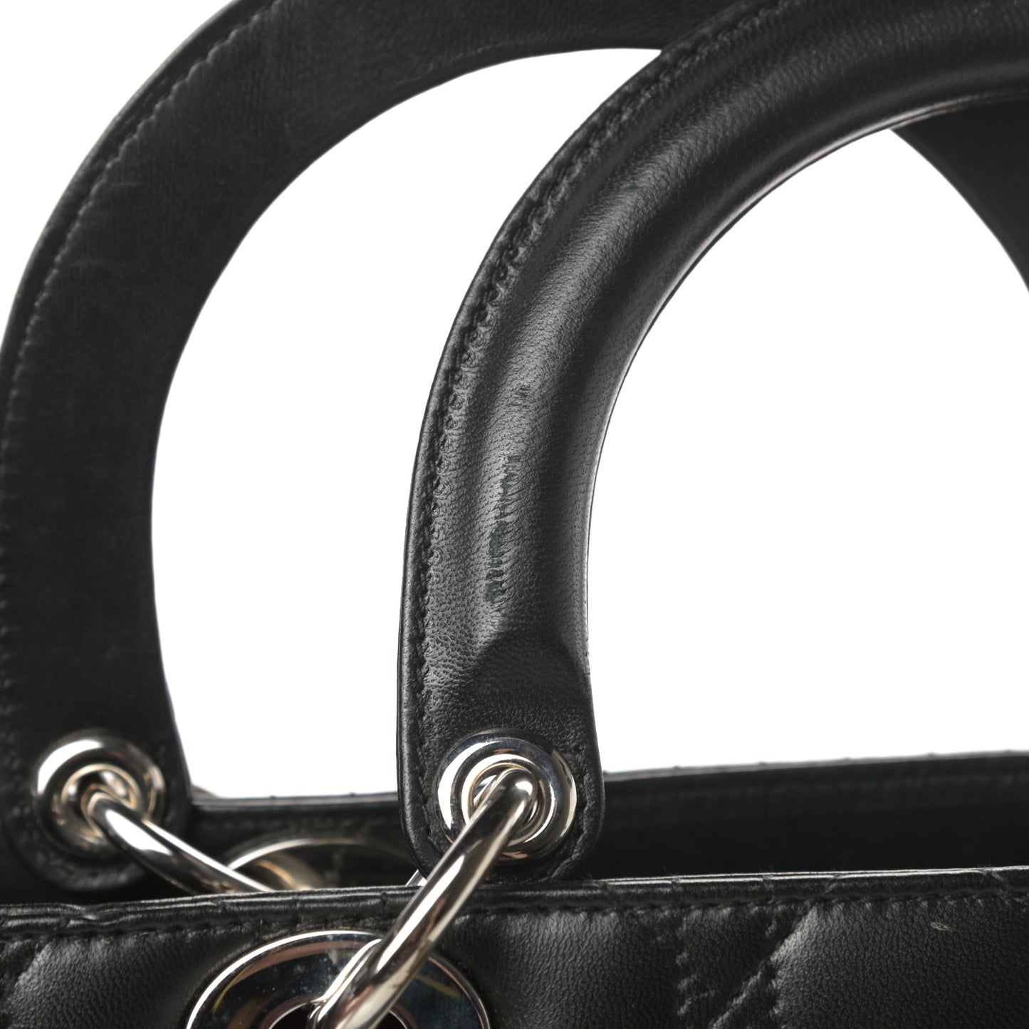 Lambskin Cannage Large Lady Dior Black