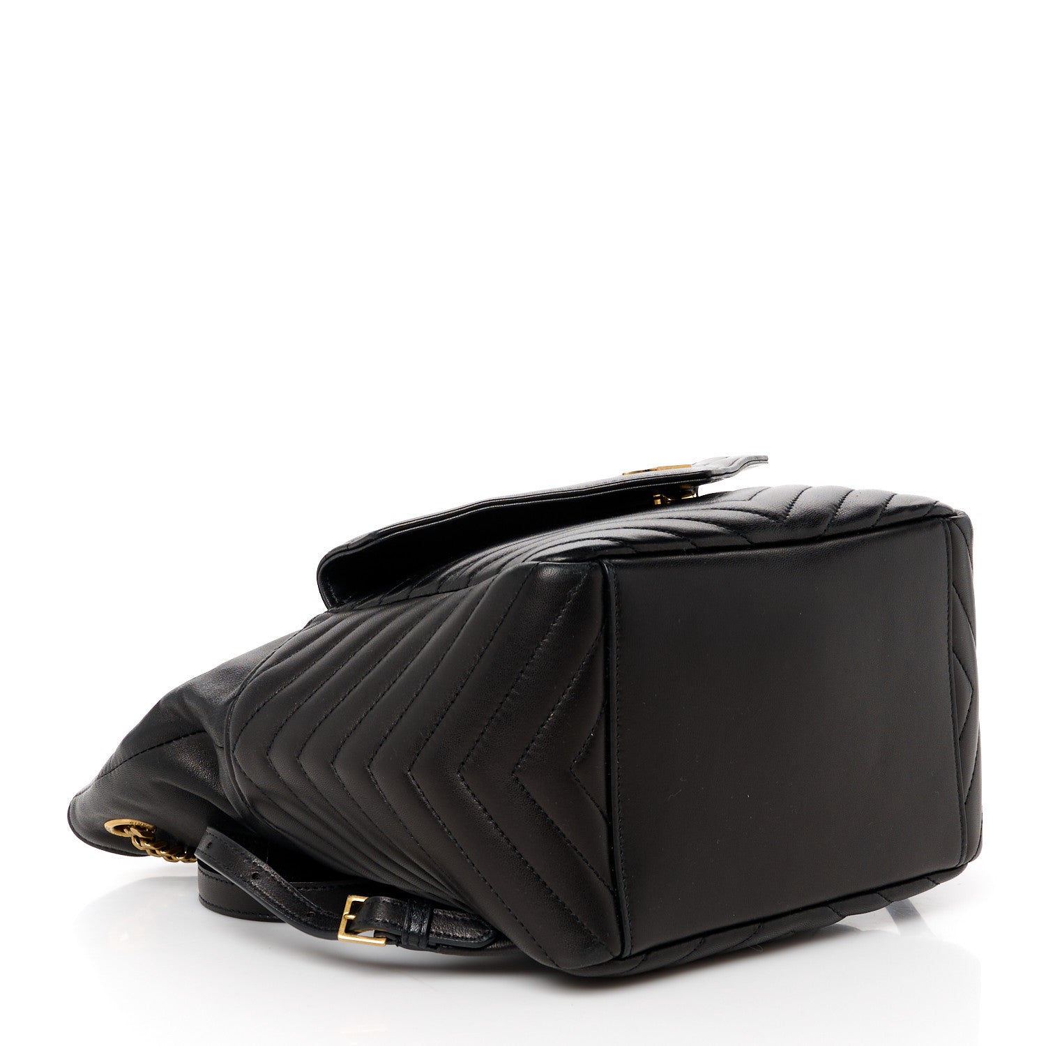 Saint Laurent Lambskin Matelasse Monogram Joe Backpack Black 4 of 11