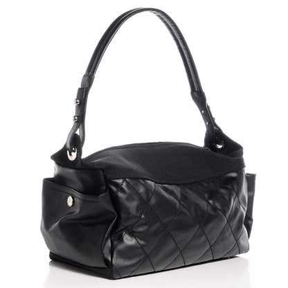Chanel Coated Canvas Paris Biarritz Hobo Black 3 of 7