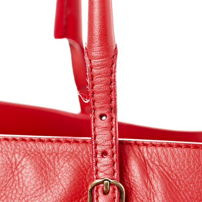 Balenciaga Veau Souple Papier A4 Zip Around Tote Rouge 7 of 10