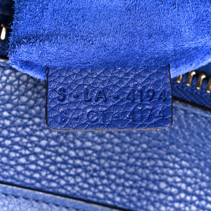Celine Drummed Calfskin Micro Luggage Indigo 6 of 10