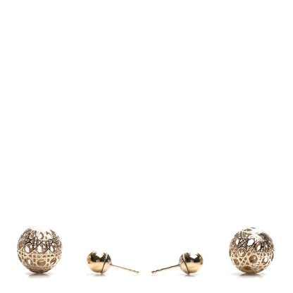 Christian Dior Cannage Mise En Dior Tribal Earrings Gold 3 of 5