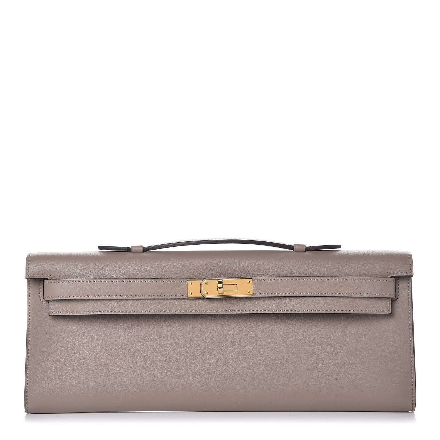 Hermes Swift Kelly Cut Clutch Pochette Gris Asphalt 1 of 8