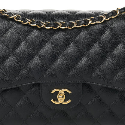 Chanel Caviar Quilted Jumbo Double Flap Black 12 of 12