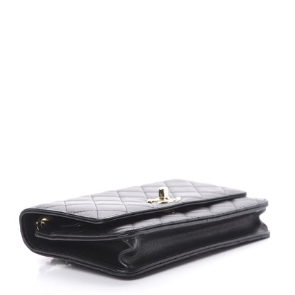 Chanel Lambskin Quilted Trendy CC Wallet On Chain WOC Black 4 of 15