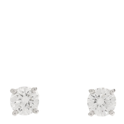 Tiffany Platinum Diamond .31ctw Solitaire Earrings 1 of 5