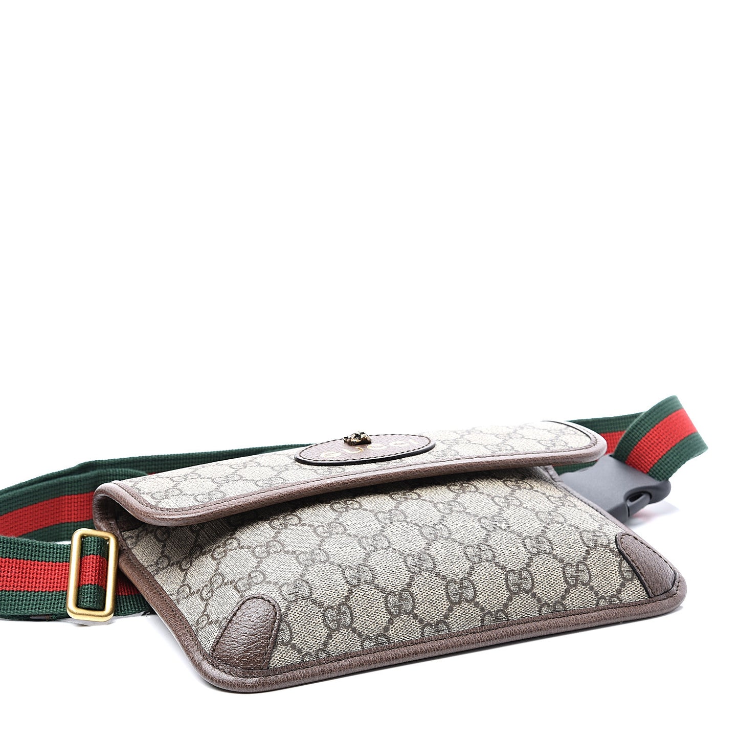 GG Supreme Monogram Neo Vintage Web Belt Bag Brown