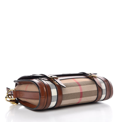 Burberry House Check Bridle Calfskin Doyle Crossbody Bag Dark Tan 4 of 12