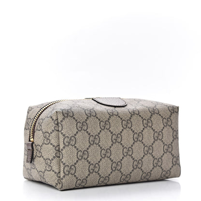 Gucci Soft GG Supreme Monogram Calfskin Medium Ophidia Cosmetic Case Beige Ebony New Acero 3 of 8