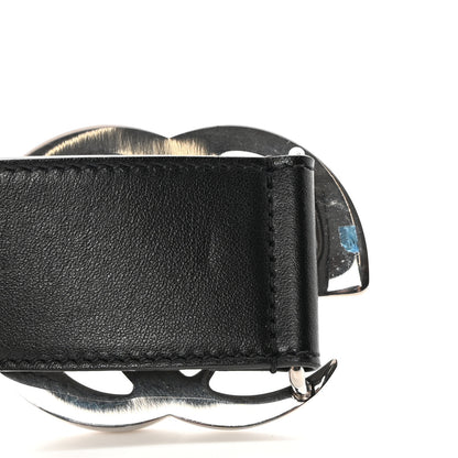Gucci Plutone Calfskin Palladium Double G 40mm Belt 85 34 Black 8 of 9
