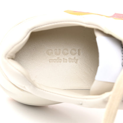 Gucci Calfskin Interlocking G Heart Rhyton Sneakers 35 Mystic White 7 of 8